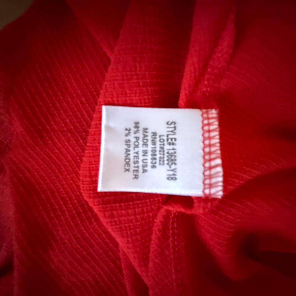 Red Ruffled Open Cardigan - Picture 6 of 6